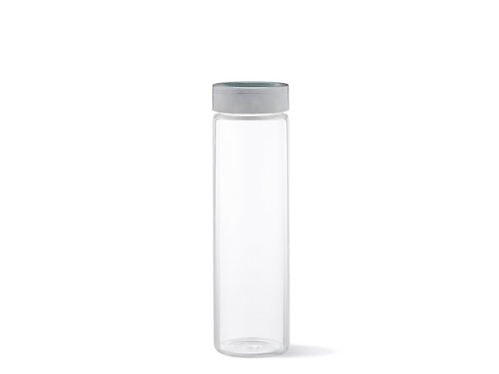 24 Pack) 18 oz. Clear Glass Water Bottle with Sleeve and Stainless St